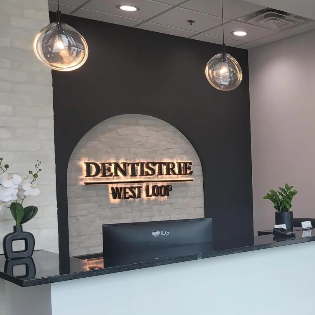 The Dentistrie sign at reception